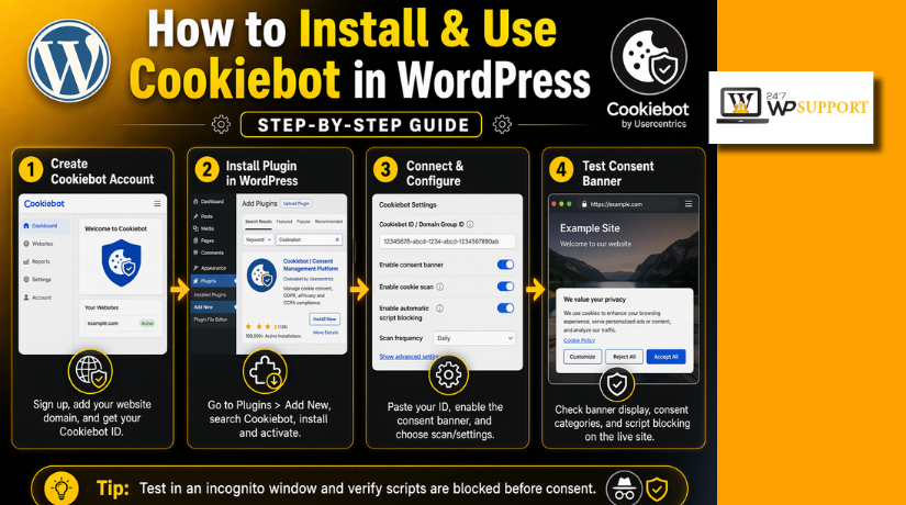 How to Install & Use Cookiebot in WordPress
