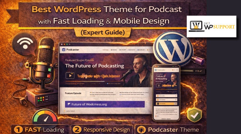 WordPress Theme for Podcast with Fast Loading & Mobile Design