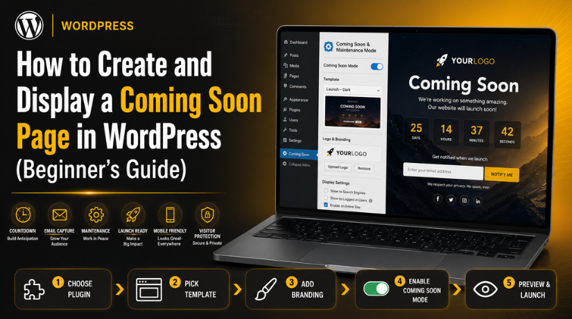 Create and Display a Coming Soon