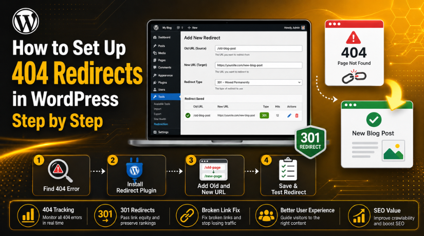 Set Up 404 Redirects in WordPress