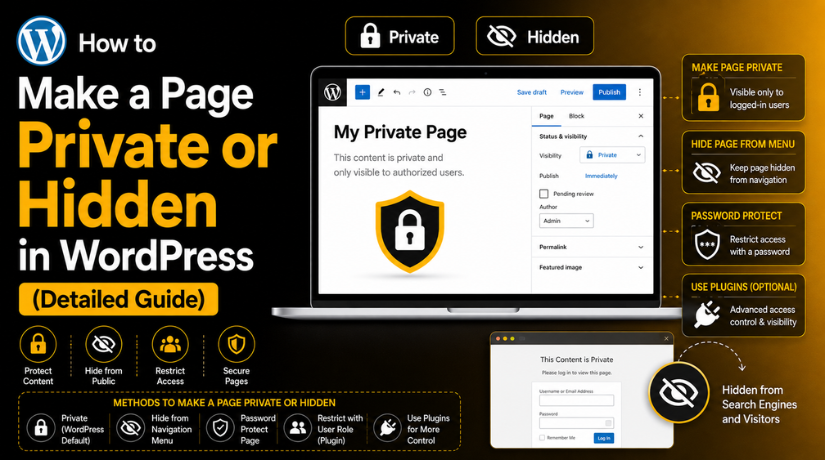 Page Private or Hidden in WordPress