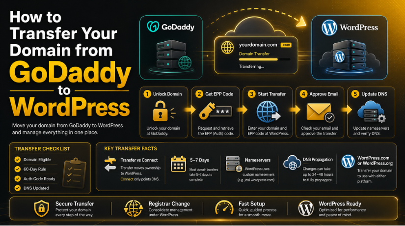 Transfer Your Domain from GoDaddy to WordPress