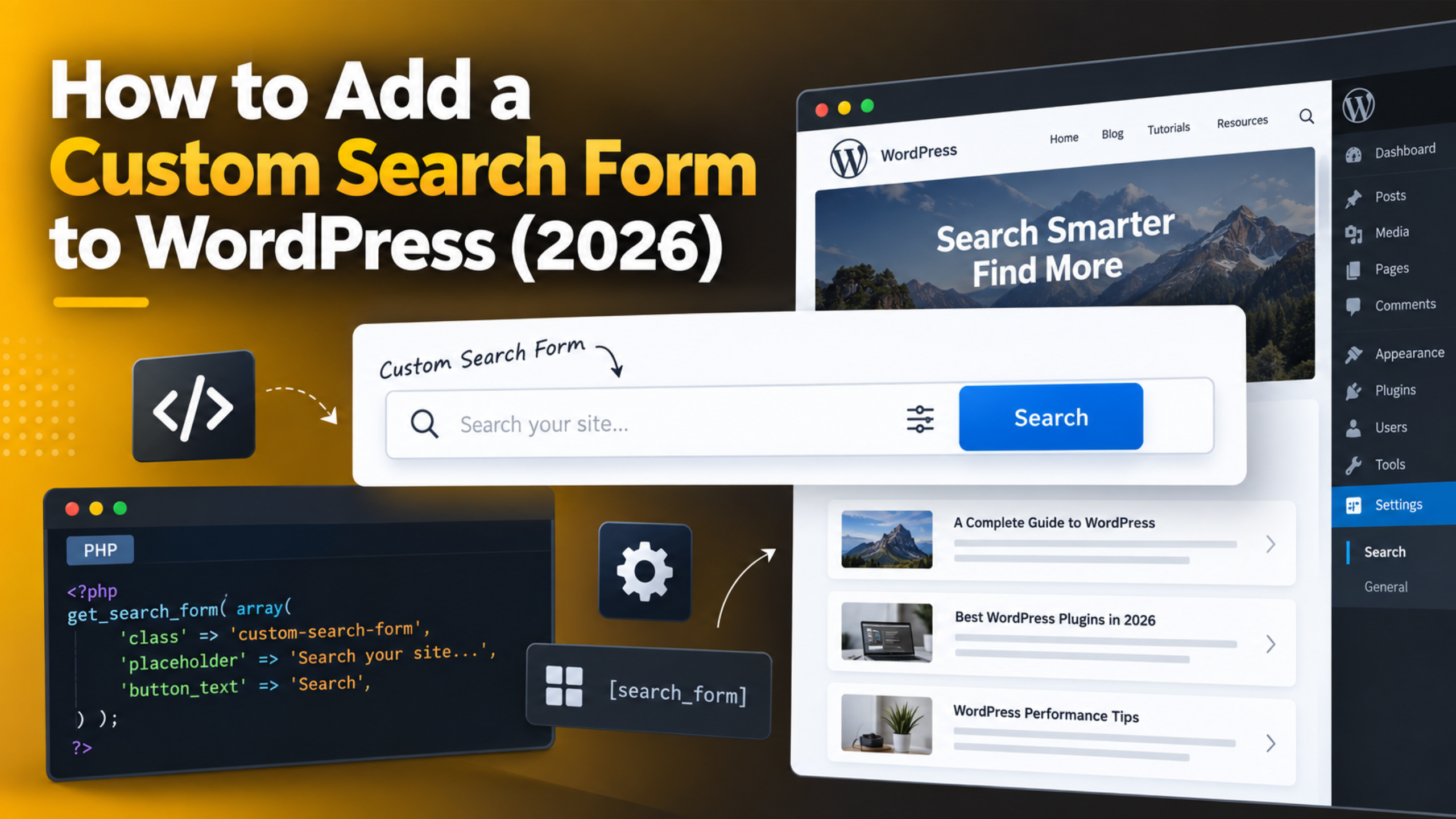Add a Custom Search Form to WordPress