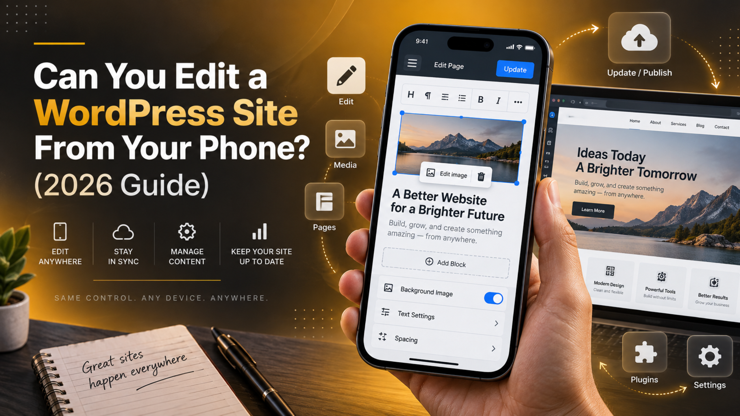 Edit a WordPress Site From Your Phone
