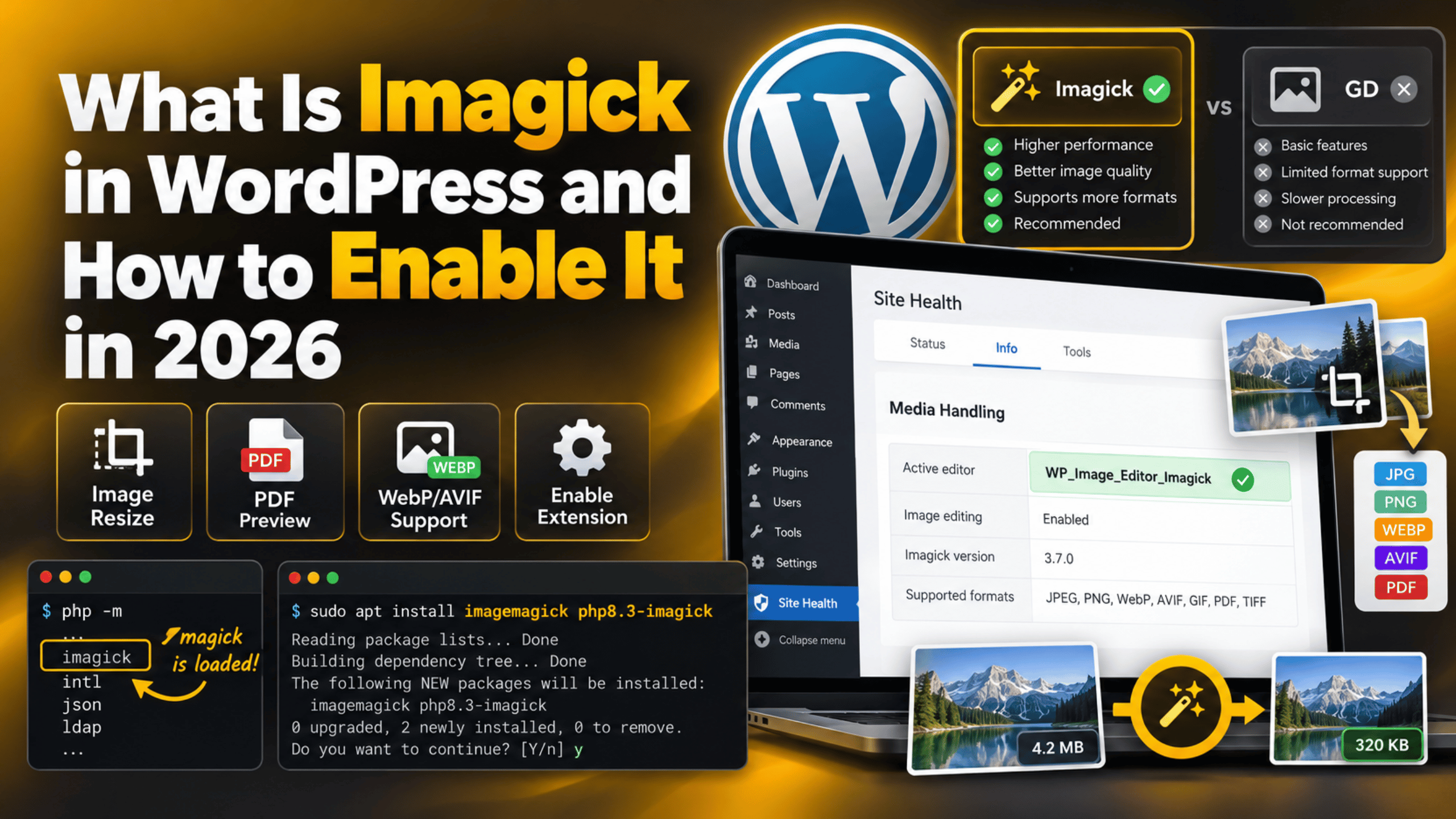 Imagick in WordPress