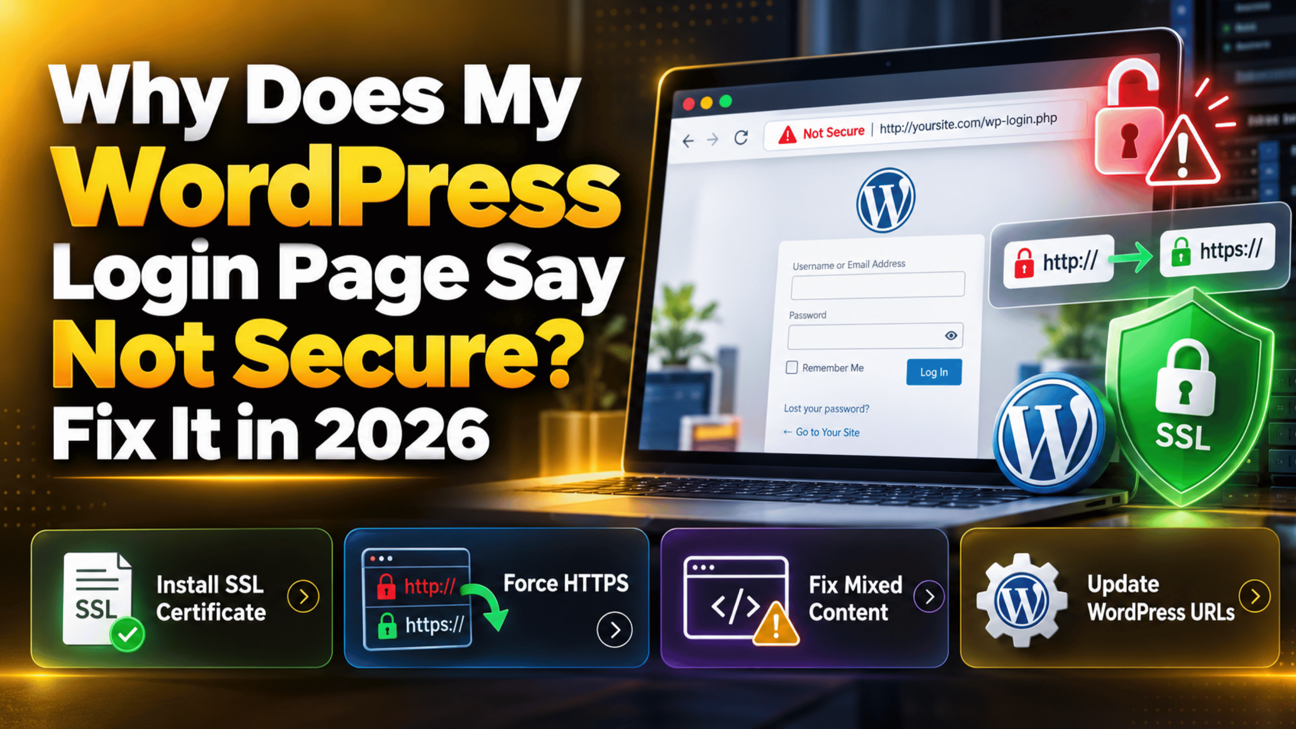 WordPress Login Page Say Not Secure